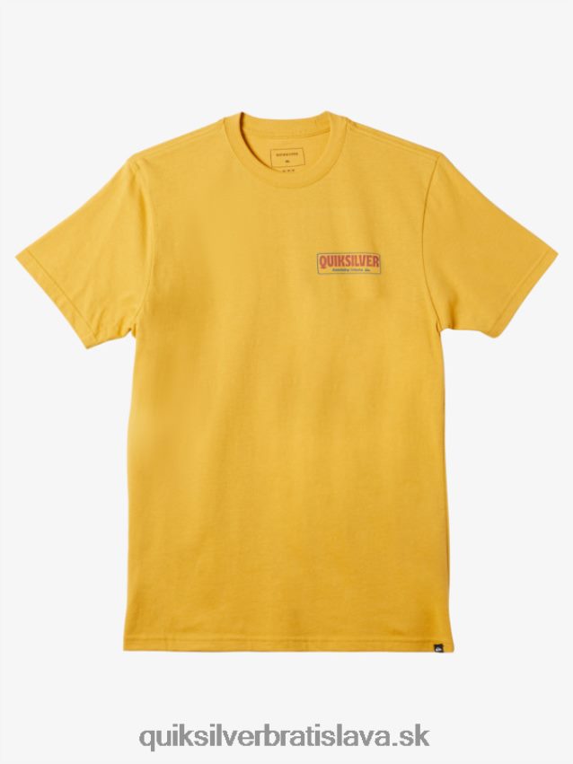prestávkové tričko Quiksilver muži B80HXR1193 svetlé zlato