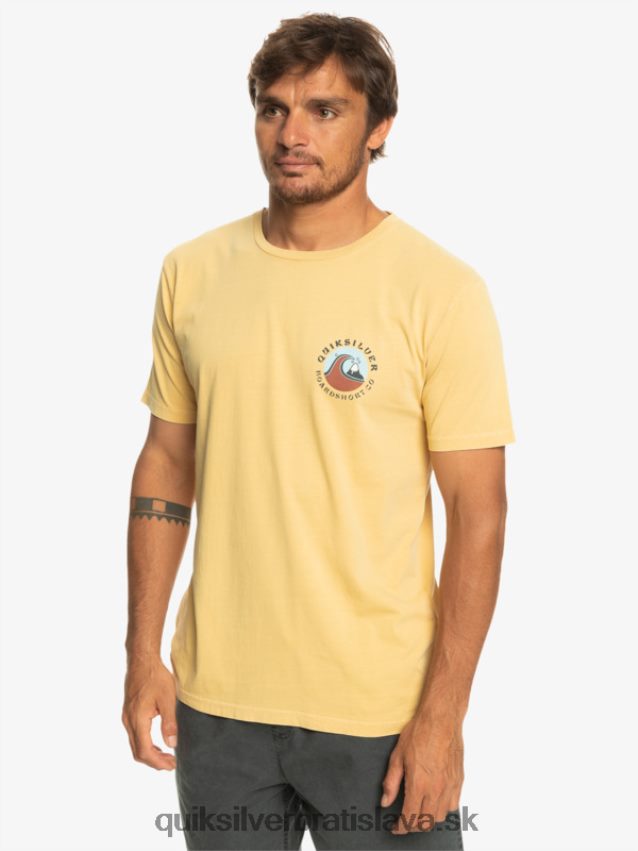 qs bublinkové tričko s pečiatkou Quiksilver muži B80HXR1157 pšenica