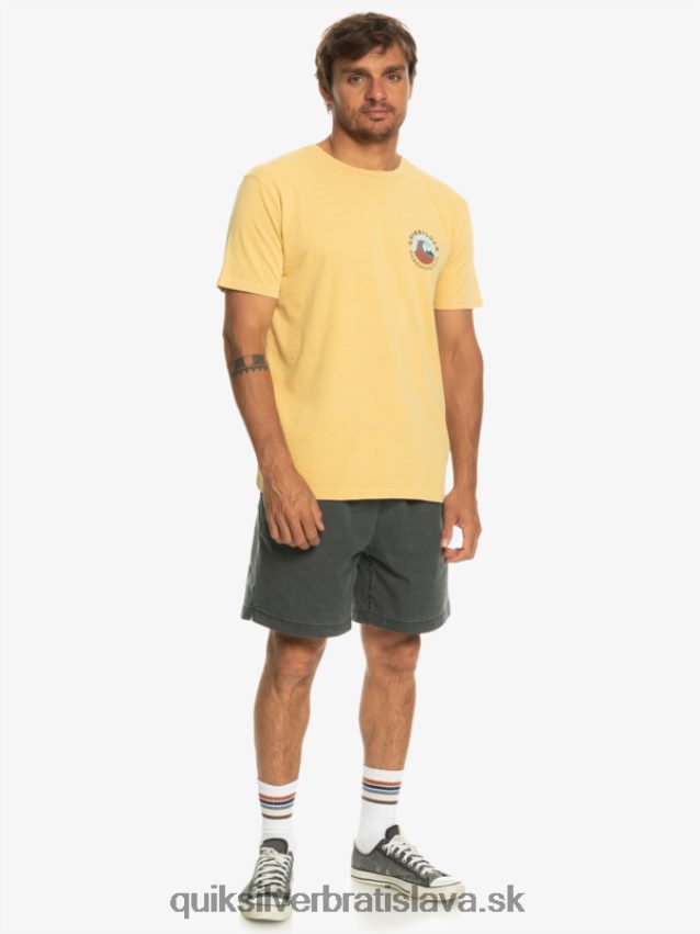 qs bublinkové tričko s pečiatkou Quiksilver muži B80HXR1157 pšenica