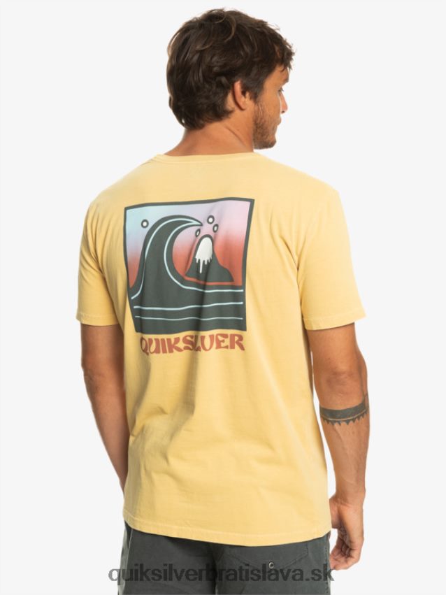 qs bublinkové tričko s pečiatkou Quiksilver muži B80HXR1157 pšenica