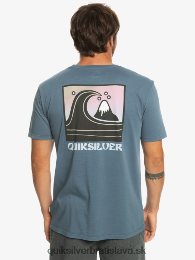 qs bublinkové tričko s pečiatkou Quiksilver muži B80HXR1158 Beringovo more