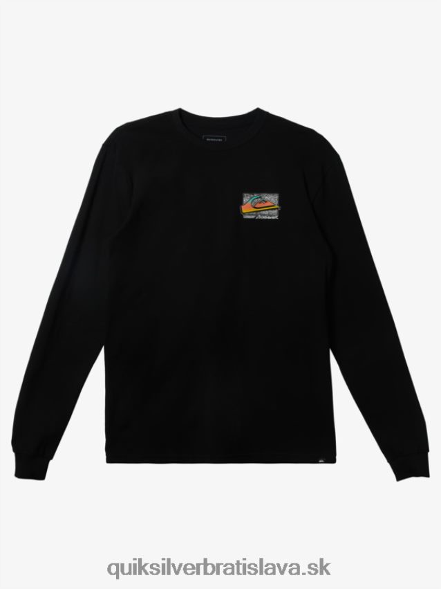 retro vyblednuté tričko Quiksilver muži B80HXR1213 čierna
