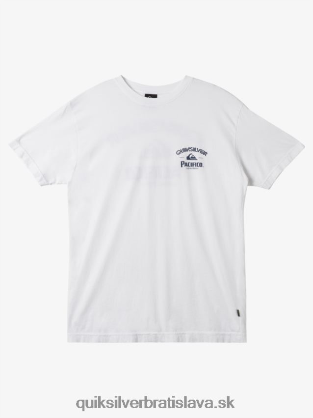 rovné strelecké tričko Quiksilver x Pacifico muži B80HXR7 biely