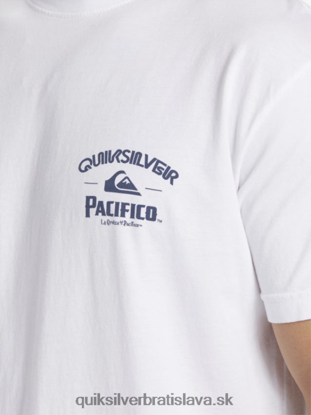 rovné strelecké tričko Quiksilver x Pacifico muži B80HXR7 biely