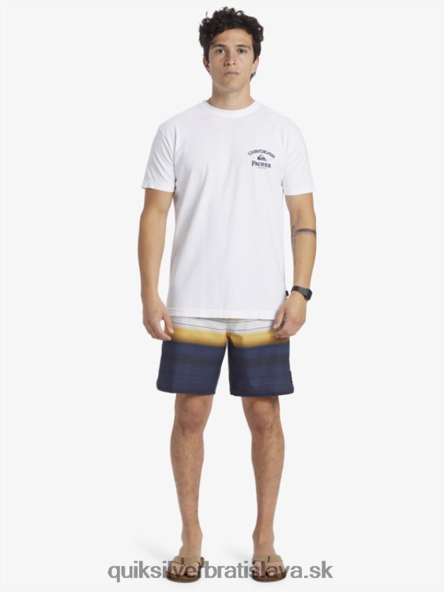 rovné strelecké tričko Quiksilver x Pacifico muži B80HXR7 biely
