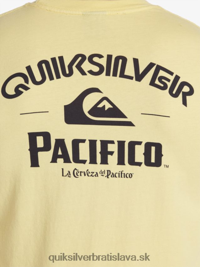 rovné tričko s dlhým rukávom Quiksilver x Pacifico muži B80HXR5 zlato