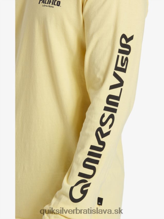 rovné tričko s dlhým rukávom Quiksilver x Pacifico muži B80HXR5 zlato