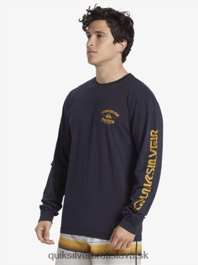 rovné tričko s dlhým rukávom Quiksilver x Pacifico muži B80HXR6 námornícke sako