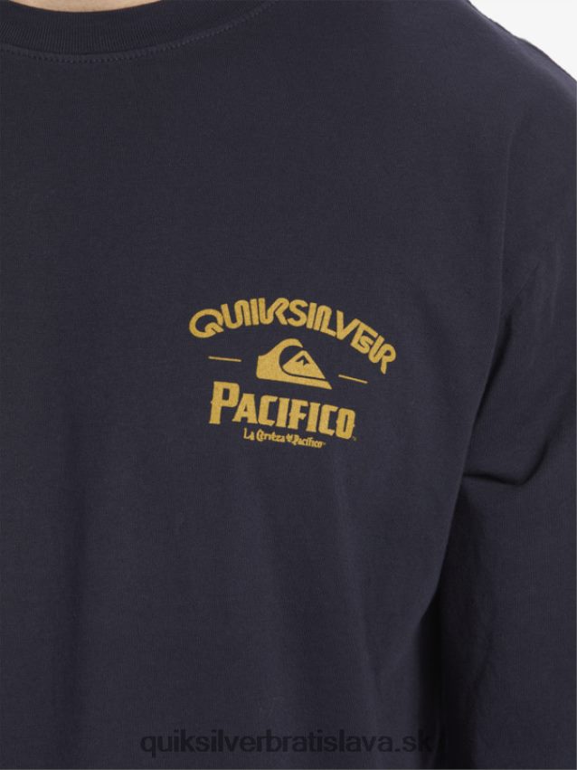 rovné tričko s dlhým rukávom Quiksilver x Pacifico muži B80HXR6 námornícke sako