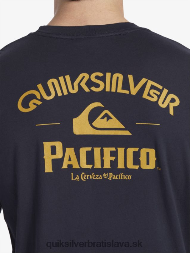 rovné tričko s dlhým rukávom Quiksilver x Pacifico muži B80HXR6 námornícke sako