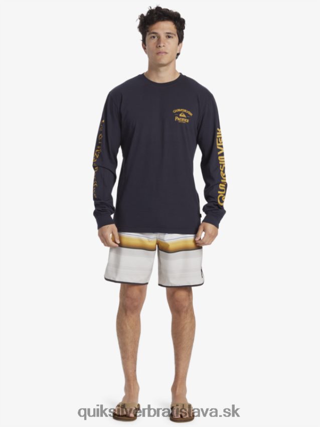 rovné tričko s dlhým rukávom Quiksilver x Pacifico muži B80HXR6 námornícke sako