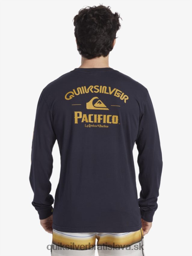 rovné tričko s dlhým rukávom Quiksilver x Pacifico muži B80HXR6 námornícke sako