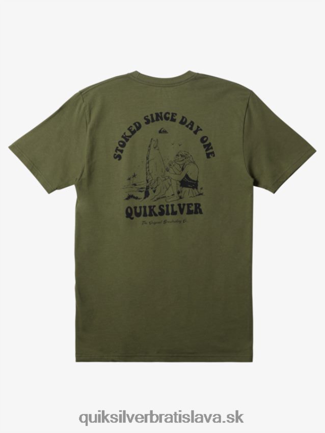 stoked od prvého dňa tričko Quiksilver muži B80HXR231 štvorlístok