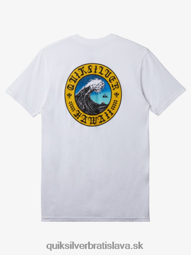 tričko hawaii wall of water Quiksilver muži B80HXR278 biely