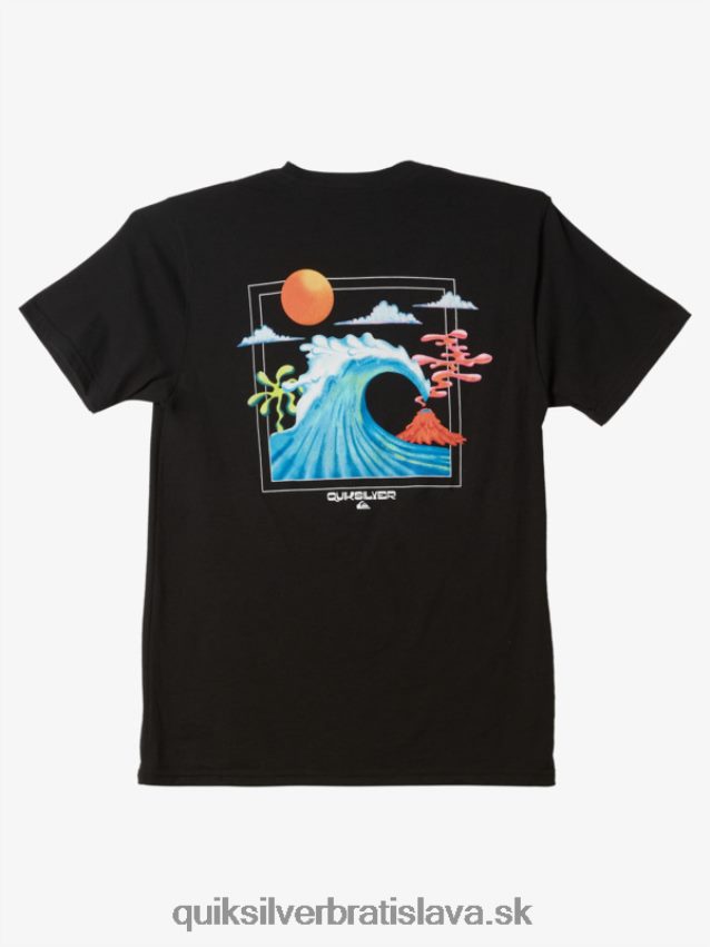 tričko oceánskej postele Quiksilver muži B80HXR1476 čierna