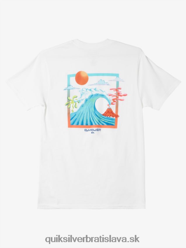 tričko oceánskej postele Quiksilver muži B80HXR1477 biely
