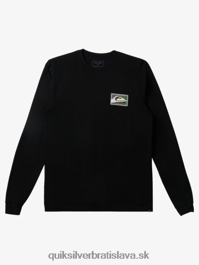 tričko s dlhým rukávom s gradientnou potlačou Quiksilver muži B80HXR435 čierna