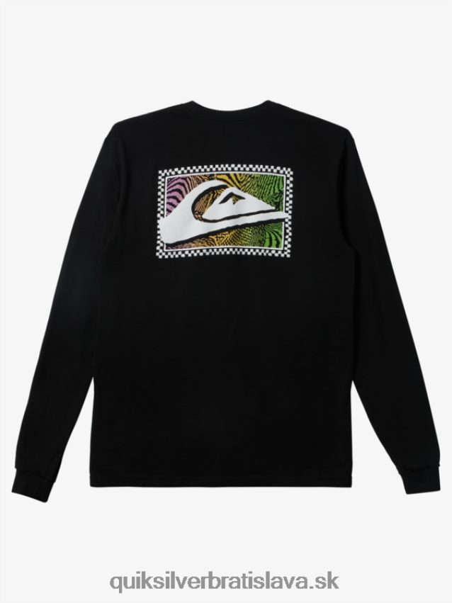 tričko s dlhým rukávom s gradientnou potlačou Quiksilver muži B80HXR435 čierna