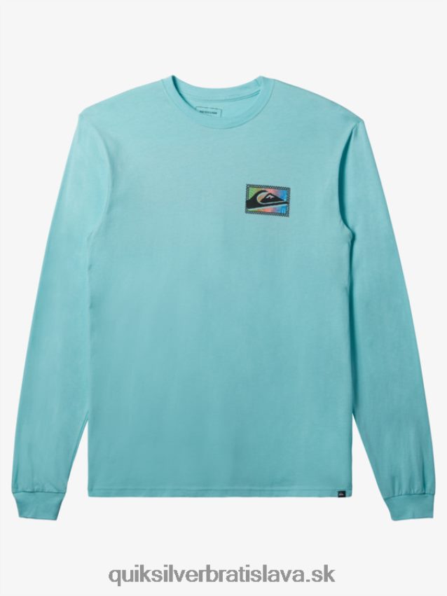 tričko s dlhým rukávom s gradientnou potlačou Quiksilver muži B80HXR436 anjelská modrá