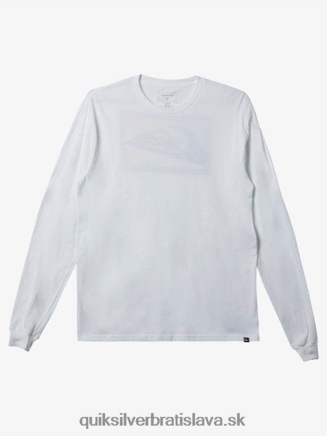 tričko s dlhým rukávom s gradientnou potlačou Quiksilver muži B80HXR437 biely