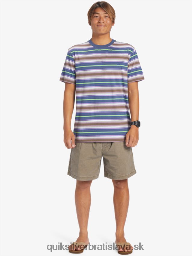tričko s gélovými prúžkami Quiksilver muži B80HXR632 Geller Bering prúžok
