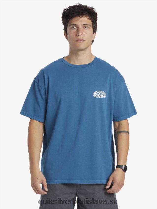 tričko s jasnou mysľou Quiksilver muži B80HXR742 marocká modrá