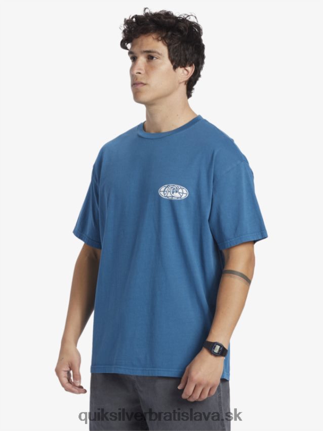 tričko s jasnou mysľou Quiksilver muži B80HXR742 marocká modrá