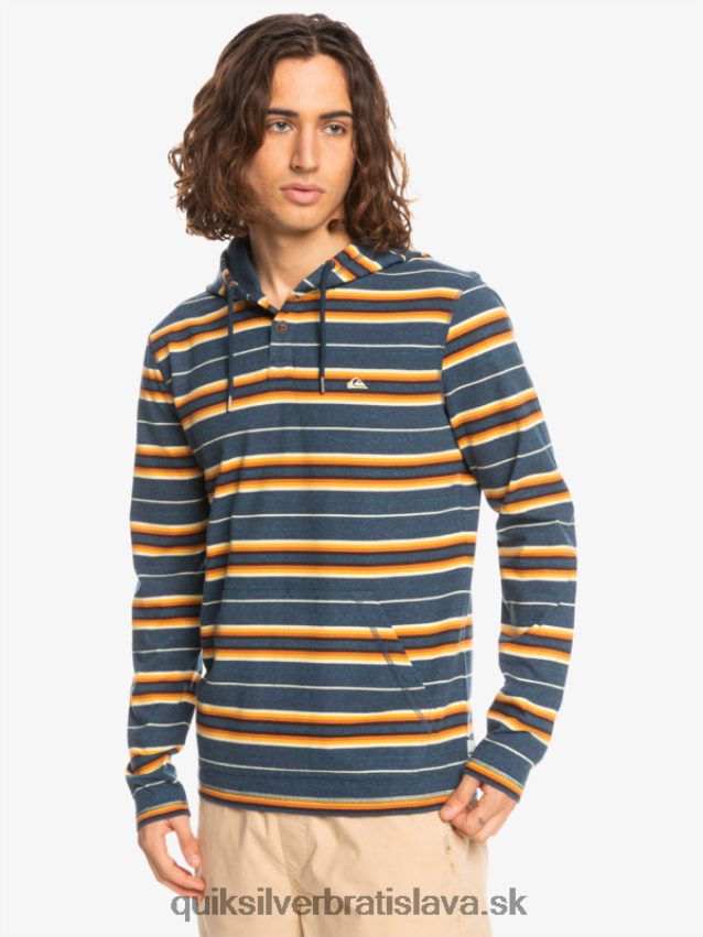 tričko s kapucňou a dlhým rukávom poslednej šance Quiksilver muži B80HXR1862 insígnie pruh poslednej šance