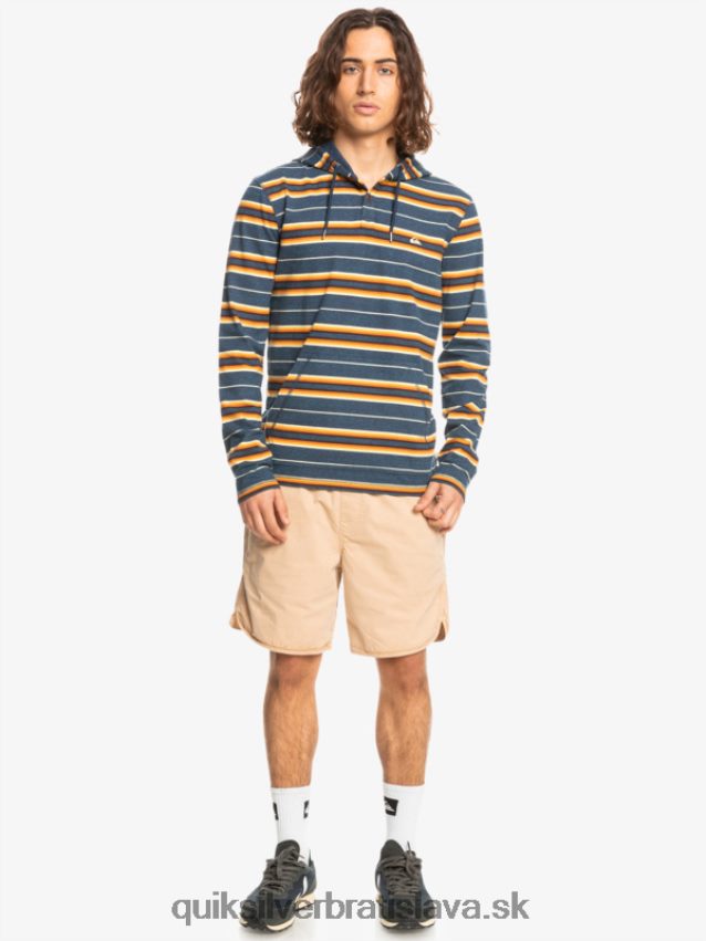 tričko s kapucňou a dlhým rukávom poslednej šance Quiksilver muži B80HXR1862 insígnie pruh poslednej šance