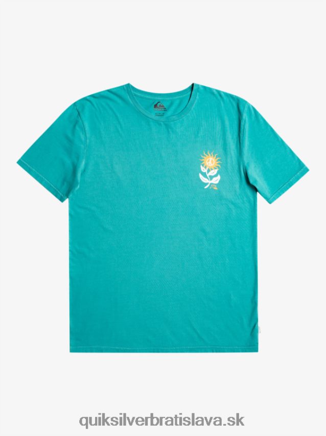 tričko s kvetmi slnka Quiksilver muži B80HXR1021 bretónska modrá