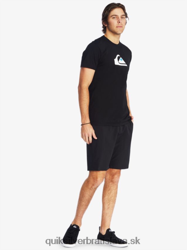 tričko s logom comp Quiksilver muži B80HXR1383 čierna