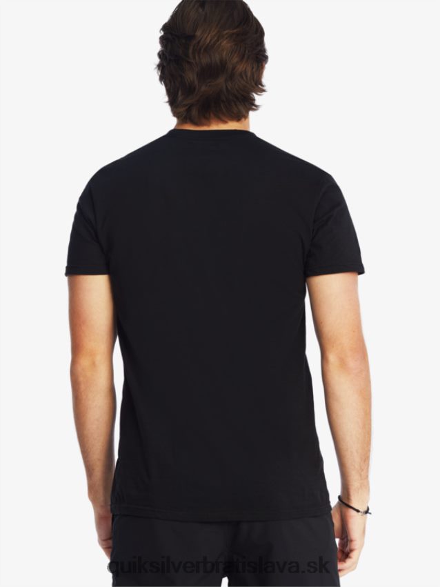 tričko s logom comp Quiksilver muži B80HXR1383 čierna