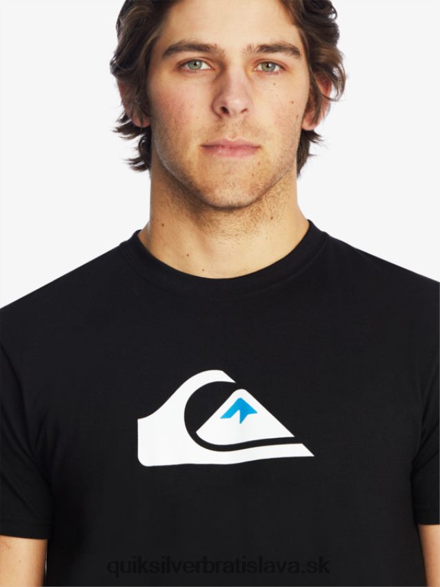 tričko s logom comp Quiksilver muži B80HXR1383 čierna