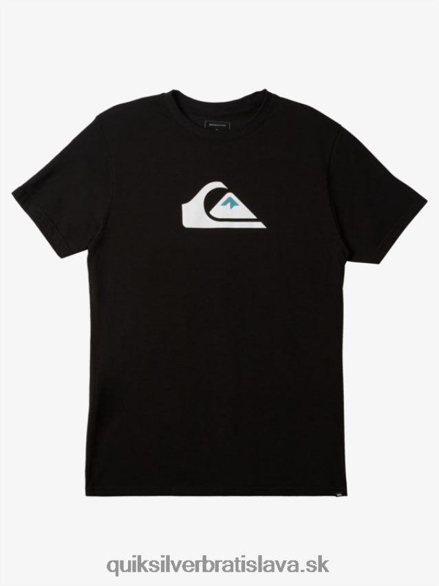 tričko s logom comp Quiksilver muži B80HXR189 čierna