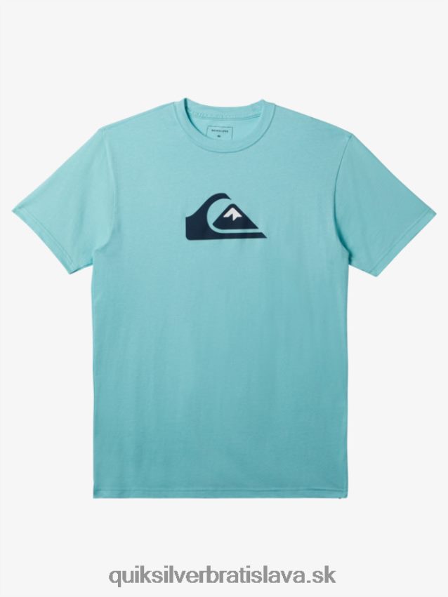 tričko s logom comp Quiksilver muži B80HXR193 anjelská modrá