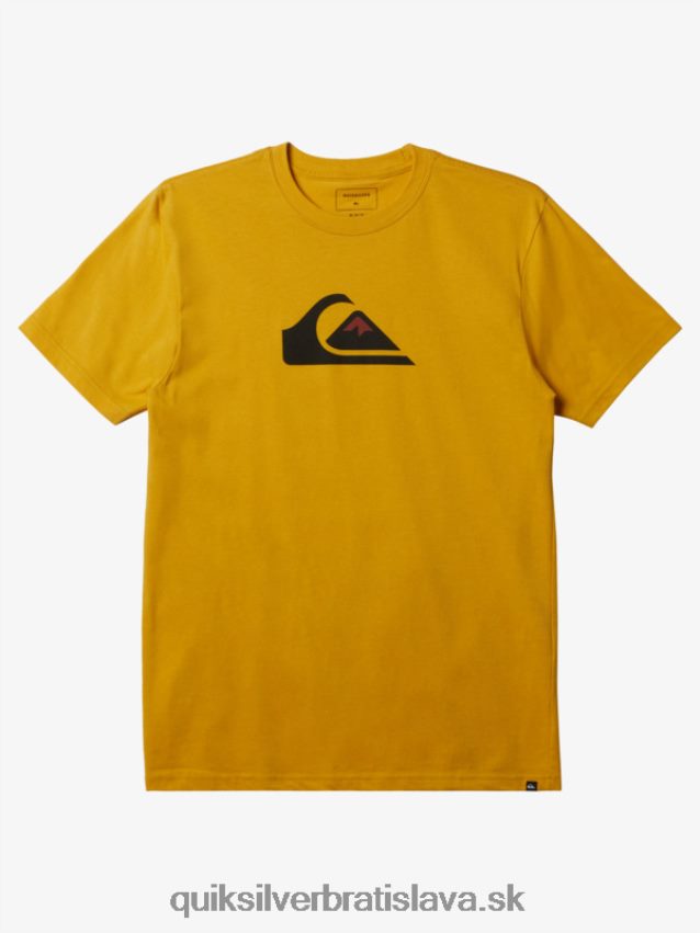 tričko s logom comp Quiksilver muži B80HXR195 žĺtok žltý
