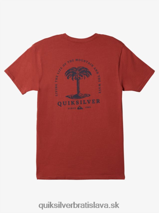 tričko s morskou palmou Quiksilver muži B80HXR1022 marsala