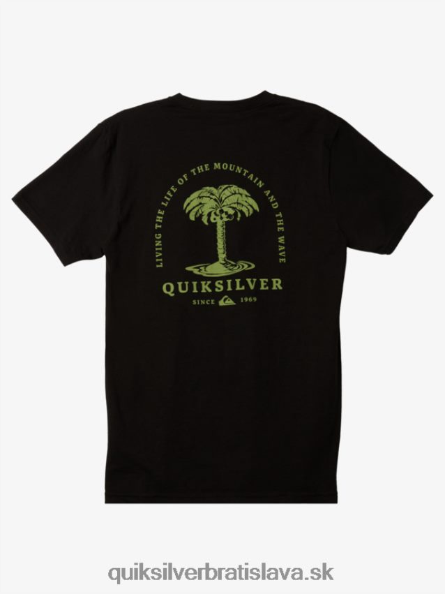 tričko s morskou palmou Quiksilver muži B80HXR1024 čierna