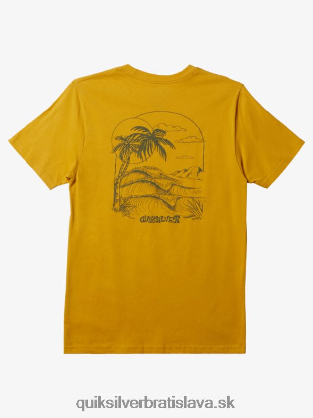 tričko s únikovou cestou Quiksilver muži B80HXR119 žĺtok žltý