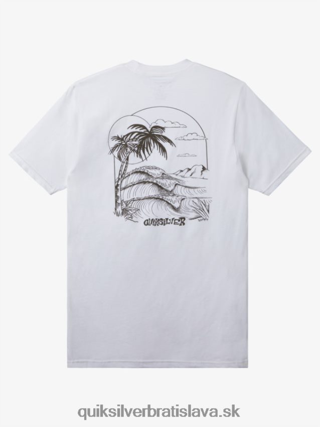 tričko s únikovou cestou Quiksilver muži B80HXR120 biely