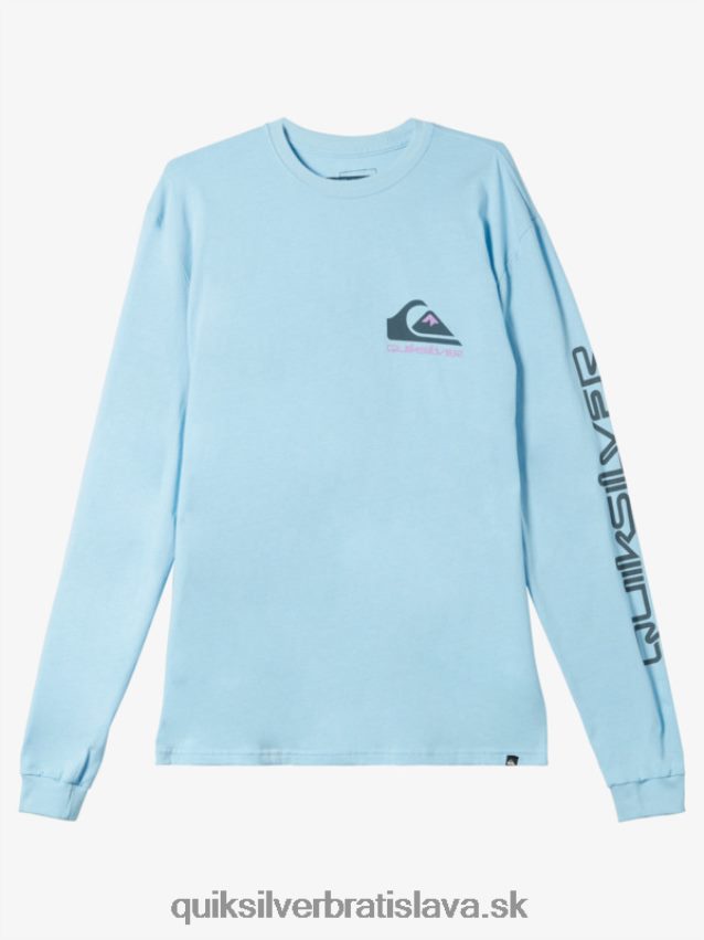 tričko s omni logom Quiksilver muži B80HXR300 modrá obloha