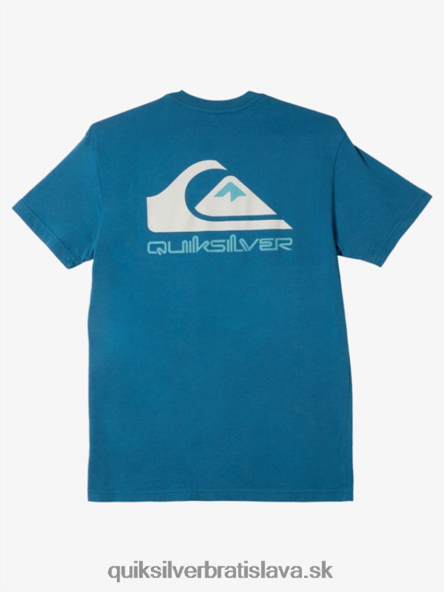 tričko s omni logom Quiksilver muži B80HXR985 marocká modrá