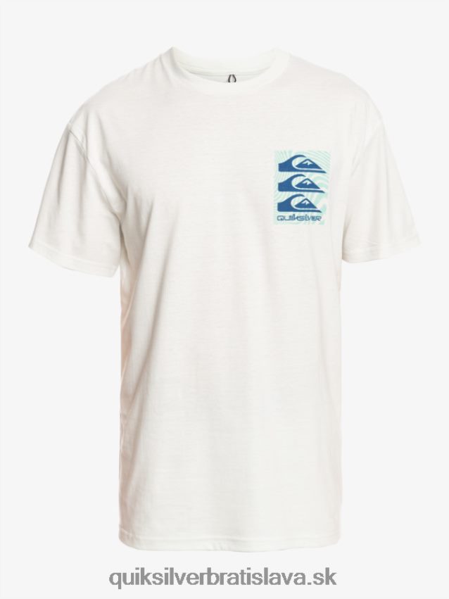 tričko s pokrčenými vzormi Quiksilver muži B80HXR1013 snehovo biely