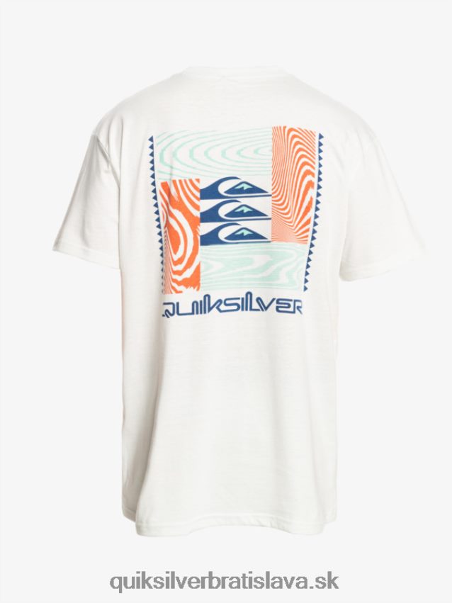 tričko s pokrčenými vzormi Quiksilver muži B80HXR1013 snehovo biely
