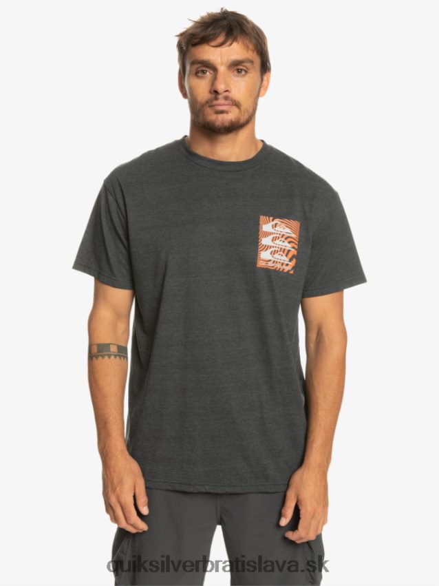 tričko s pokrčenými vzormi Quiksilver muži B80HXR1014 fantóm
