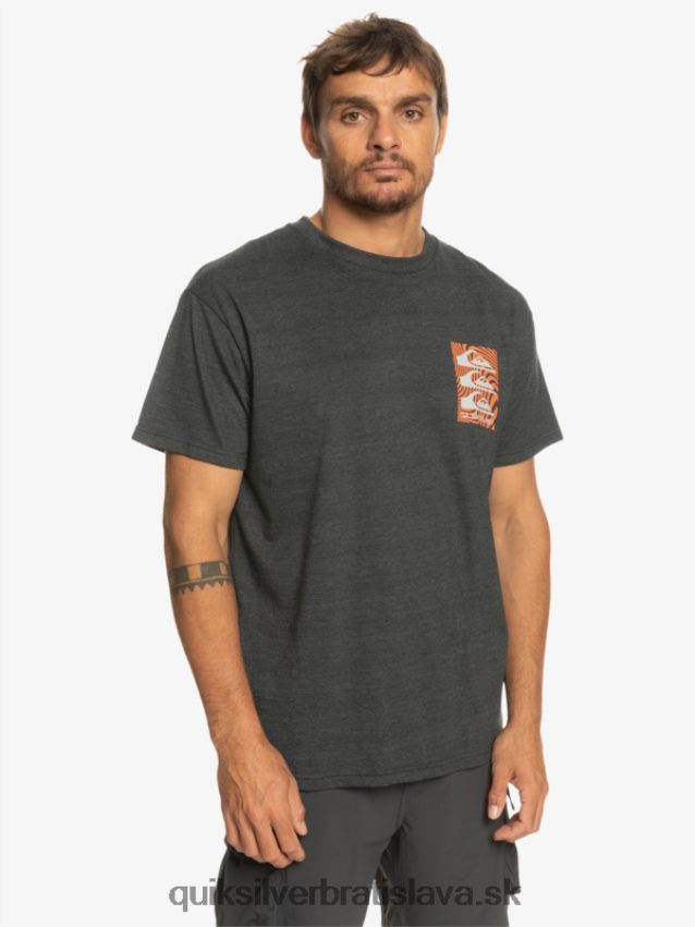 tričko s pokrčenými vzormi Quiksilver muži B80HXR1014 fantóm