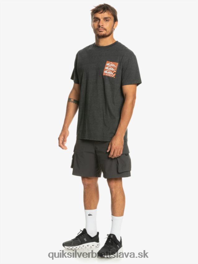 tričko s pokrčenými vzormi Quiksilver muži B80HXR1014 fantóm