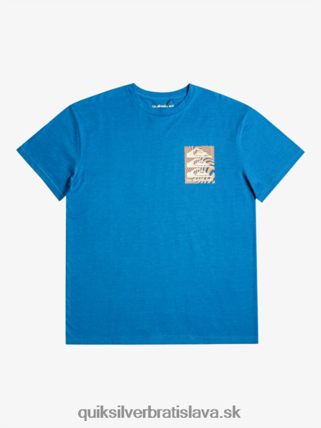 tričko s pokrčenými vzormi Quiksilver muži B80HXR1015 šnorchlovať modrá
