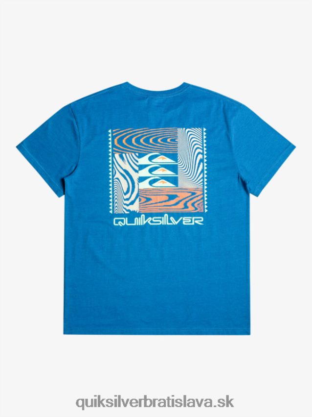 tričko s pokrčenými vzormi Quiksilver muži B80HXR1015 šnorchlovať modrá