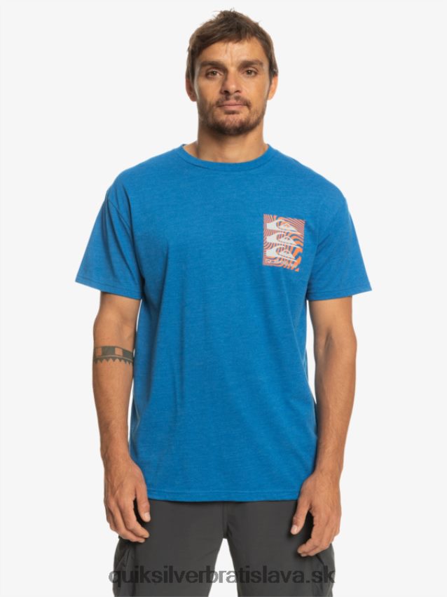 tričko s pokrčenými vzormi Quiksilver muži B80HXR1015 šnorchlovať modrá